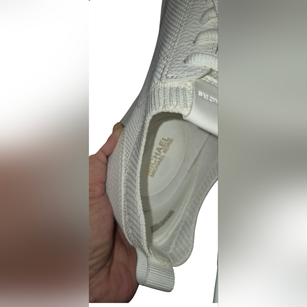 Michael Kors White Knit Sneakers - Picture 7 of 11